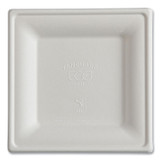 ECO-PRODUCTS,INC. EPP021NFA Vanguard Renewable and Compostable Sugarcane Plates, 6 x 6, White, 500/Carton
