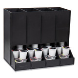 EMS MIND READER LLC CPODBKBLK Anchor Collection 4-Compartment Single Serve Pod Countertop Dispenser, 14.25 x 9 x 12.15, Black