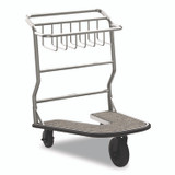 SUNCAST CORPORATION Commercial® MLCNC600 Nesting Luggage Cart with Carpeted Platform, 300 lb Capacity, 27 x 37 x 37.5, Silver/Black