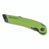 EVERSHARP PEN CO. Westcott® 00741 Ceramic Safety Cutter with Fold-Out Film Cutter, Plastic Handle, Green