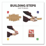 FELLOWES MFG. CO. Bankers Box® 100016408 At Play 123 ABC Learning Blocks, Corrugated Board, 3" x 3" x 3", Assorted Colors, 50/Pack