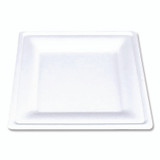 SOUTHERN CHAMPION TRAY SCT® 18630WPF ChampWare Molded Fiber Tableware, Square Molded Fiber Plate, 8" x 8", White, 125 Plates/Sleeve, 4 Sleeves/Carton
