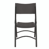 NATIONAL PUBLIC SEATING NPS® 610 600 Series Heavy Duty Plastic Folding Chair, Supports Up to 500 lb, 18" Seat Height, Black Seat/Back/Base, 4/Carton
