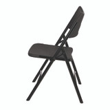 NATIONAL PUBLIC SEATING NPS® 610 600 Series Heavy Duty Plastic Folding Chair, Supports Up to 500 lb, 18" Seat Height, Black Seat/Back/Base, 4/Carton