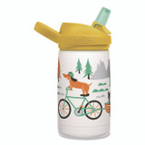 CAMELBAK 2665107035 Eddy + Kids Water Bottle, Biking Dogs Design, 12 oz, Multicolor