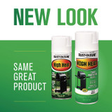 RUST-OLEUM CORPORATION 7751830 High Heat Enamel Spray Paint, Flat White, 12 oz Aerosol Can, 6/Carton