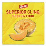 CLOROX SALES CO. Glad® 60684 Cling'N Seal Plastic Food Wrap, 12" x 33.3 yd, 100 sq ft Roll, 16 Rolls/Carton