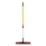 RUBBERMAID COMMERCIAL PROD. 2132423 Adaptable Flat Mop Pads, Microfiber, 19.5 x 5.5, Red, 12/Carton