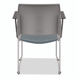 NATIONAL PUBLIC SEATING NPS® 87421202A8 8700 Series Cafetorium Chair With Armrests, Supports Up to 500 lbs, 18" Seat Height, Blue Seat, Gray Back, Silver Base, 8/PK
