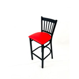 JMC FURNITURE CBBVSRED Cobra Series Barstool, Supports Up to 300 lb, 28.5" Seat Height, Red Seat, Black Back, Black Base