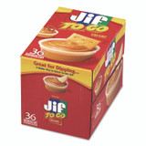 J.M. SMUCKER CO. Jif To Go® 515002411 Spreads, Creamy Peanut Butter, 1.5 oz Cup, 36/Carton
