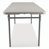 NATIONAL PUBLIC SEATING NPS® CMFIH3060 Comfort Max Fold-in-Half Table, Rectangular, 60w x 30d x 29.25h, Speckled Gray Top, Gray Base/Legs