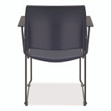 NATIONAL PUBLIC SEATING NPS® 87041004A8 8700 Series Cafetorium Chair With Armrests, Supports Up to 500 lb, 18" Seat Height, Blue Seat/Back, Black Base, 8/Pack