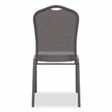 NATIONAL PUBLIC SEATING NPS® 9362BT2 9300 Series Deluxe Upholstered Stack Chair, Fabric, Supports 500 lb,19" Seat Ht, Nat Graystone Seat/Back, Black Base, 2/PK