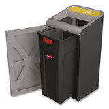 RUBBERMAID COMMERCIAL PROD. 1961627 Configure Indoor Recycling Waste Receptacle, Organic Waste, 23 gal, Metal, Gray
