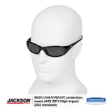 SMITH AND WESSON KleenGuard™ 25714 V40 HellRaiser Safety Glasses, Black Frame, Smoke Lens