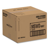 DART SOLO® MSWD0007 Specialty Cutlery, Soda Spoon, Plastic, White, 1,000/Carton