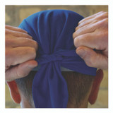 TENACIOUS HOLDINGS, INC. ergodyne® 12481 Chill-Its 6615 High-Performance Bandana Doo Rag with Terry Cloth Sweatband, One Size Fits Most, Blue