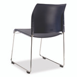 NATIONAL PUBLIC SEATING NPS® 880411044 8800 Series Cafetorium Plastic Stack Chair, Supports Up to 500 lb, 18" Seat Height, Blue Seat/Back, Chrome Base, 4/Pack