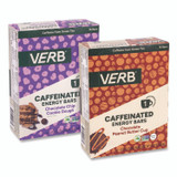 VERB ENERGY 60004178 Caffeinated Energy Bar, Chocolate Peanut Butter Cup and Chocolate Chip Cookie Dough, 0.92 oz Bar, 32/Box