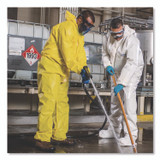 SMITH AND WESSON KleenGuard™ 00683 A70 Chemical Spray Protection Coveralls, Elastic Wrists, Ankles, Hood and Boots, Large, Yellow, 12/Carton