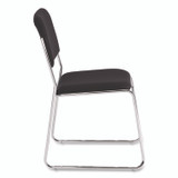 NATIONAL PUBLIC SEATING NPS® 86602 8600 Series Fabric Padded Signature Stack Chair, Supports Up to 500 lb, 19" Seat Ht, Black Seat/Back, Chrome Base, 2/Pack