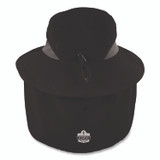 TENACIOUS HOLDINGS, INC. ergodyne® 12726 Chill-Its 8934 Ranger Hat with Neck Shade, Microfiber/Polyester, Large/X-Large, Black