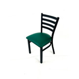 JMC FURNITURE WHCBVSGRN White Horse Series Side Chairs, Supports Up to 300 lb,18" Seat Height, Green Seat, Black Back, Black Base