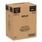 DART SOLO® 316RCPLANET Recycled Content PCF Paper Hot Cups, ProPlanet Seal, 16 oz, White/Blue, 1,000/Carton