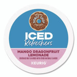 KEURIG DR PEPPER The Original Donut Shop® 0532CT ICED Refreshers K-Cup Pods, Mango Dragonfruit Lemonade, 20/Box, 4 Boxes/Carton
