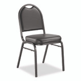 NATIONAL PUBLIC SEATING NPS® 9210BT2 9200 Series Premium Upholstered Stack Chair, Vinyl, Supports Up to 500 lb, 19" Seat Height, Black Seat/Back, Black Base, 2/PK