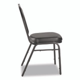 NATIONAL PUBLIC SEATING NPS® 9210BT2 9200 Series Premium Upholstered Stack Chair, Vinyl, Supports Up to 500 lb, 19" Seat Height, Black Seat/Back, Black Base, 2/PK