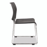 NATIONAL PUBLIC SEATING NPS® 881011104 8800 Series Cafetorium Plastic Stack Chair, Supports Up to 500 lb, 18" Seat Height, Black Seat/Back, Chrome Base, 4/Pack