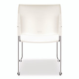NATIONAL PUBLIC SEATING NPS® 880111014 8800 Series Cafetorium Plastic Stack Chair, Supports Up to 500 lb, 18" Seat Height, White Seat/Back, Chrome Base, 4/Carton