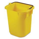 RUBBERMAID COMMERCIAL PROD. 1857374 5-Quart Disinfecting Utility Pail, Plastic, Yellow, 4/Carton