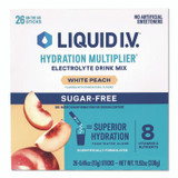 UNILEVER LIQUID I.V.® 22002515 Sugar-Free Hydration Multiplier, White Peach, 26 Packets/Box