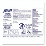 GO-JO INDUSTRIES PURELL® 910302CT Surface Multi-Purpose Disinfecting Wipes, 1-Ply, 5 x 7, Fresh Citrus, White, 2/Carton