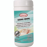 PLZ CORP Claire® 973 Sana Wipe, 8 x 6, Fresh Wintergreen Scent, White, 6/Carton