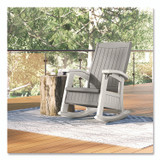 SUNCAST CORPORATION BMRC1020 Rocking Chair with Storage, Supports Up to 375 lb, 17.25" Seat Height, 29.75" x 35" x 40.5", Dove Gray/Ice Cube