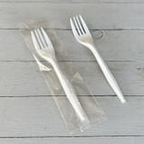 BOARDWALK FORKMWPPIW Mediumweight Wrapped Polypropylene Cutlery, Fork, 5.51", Plastic, White, 1,000/Carton