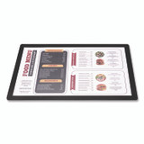 EXCELLO GLOBAL PRODUCTS PLSMENU1117C Menu Holder For 11 x 17 Menus, Landscape Orientation, 18.9 x 12.6 Holder, Clear/Black
