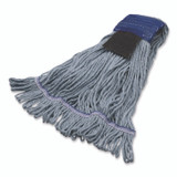 CFS BRANDS Carlisle 369418S14 Medium Blue Looped-End Mop, Cotton, 36 x 6 x 3, Blue