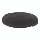 SUNCAST CORPORATION Commercial® TCU32GLIDD Utility Trash Can Lid for 32 gal Trash Can, 22.22" Diameter x 3", Black