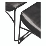 NATIONAL PUBLIC SEATING NPS® 850CL4 850 Series Multi-Purpose Ultra Compact Stack Chair, Supports Up to 300 lbs, 17" Seat Height, Black Seat/Back/Base, 4/Pack