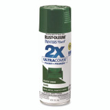 RUST-OLEUM CORPORATION 334034 Painter's Touch 2X Ultra Cover Spray Paint, Gloss Hunter Green, 12 oz Aerosol Can, 6/Carton