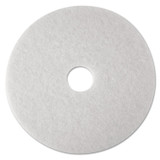 3M/COMMERCIAL TAPE DIV. 08488 Low-Speed Super Polishing Floor Pads 4100, 24" Diameter, White, 5/Carton