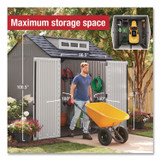 RUBBERMAID 2145548 Storage Shed, 337 cu ft, 7 ft x 7 ft x 8 ft, Brown