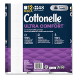 KIMBERLY CLARK Cottonelle® 55494 Ultra ComfortCare Toilet Paper, Soft Tissue, Septic Safe, 2-Ply, White, 284 Sheets/Roll, 12 Rolls/Pack, 48 Rolls/Carton