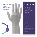 KIMBERLY-CLARK PROFESSIONAL Kimtech™ 53140 STERLING Nitrile-Xtra Exam Gloves, Powder-Free, AQL 1.0, Large, 3.5 mil Thick, 12" Long, Gray, 100/Box, 10 Boxes/Carton