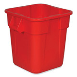 RUBBERMAID COMMERCIAL PROD. FG352600RED Square Brute Container, 28 gal, Polyethylene, Red, 6/Carton